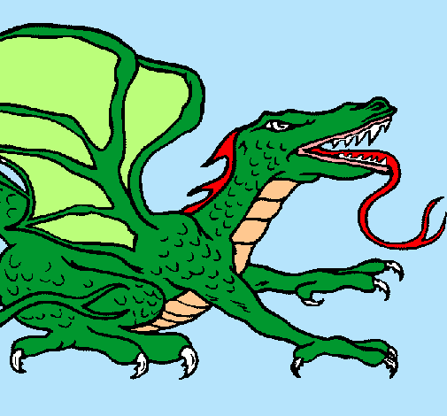 Dibujo Dragón réptil pintado por Erick8