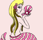 Dibujo Sirena y perla pintado por jenni1821