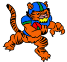 Dibujo Jugador tigre pintado por elmejortigre