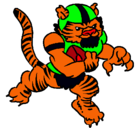 Dibujo Jugador tigre pintado por cheloo
