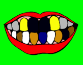 Dibujo Boca y dientes pintado por chino64