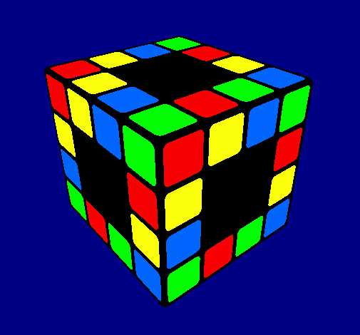 Dibujo Cubo de Rubik pintado por chino64