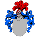 Dibujo Escudo de armas y casco pintado por isai