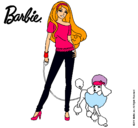 Dibujo Barbie con look moderno pintado por andreaaaaaaaaa