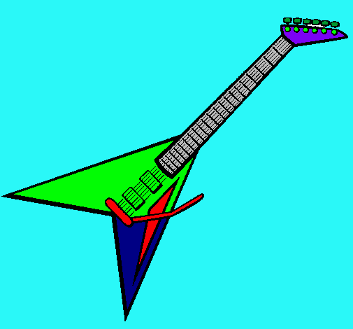 Dibujo Guitarra eléctrica II pintado por zumi