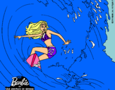 Dibujo Barbie practicando surf pintado por zumi