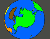 Dibujo Planeta Tierra pintado por 123456780