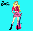 Dibujo Barbie rockera pintado por denisa