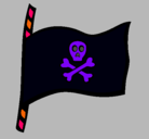 Dibujo Bandera pirata pintado por florciget