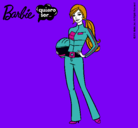 Dibujo Barbie piloto de motos pintado por victoria36