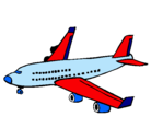 Dibujo Avión de pasajeros pintado por avion