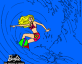 Dibujo Barbie practicando surf pintado por lixy