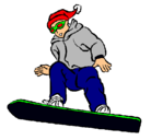 Dibujo Snowboard pintado por 102445