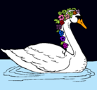 Dibujo Cisne con flores pintado por 3467890