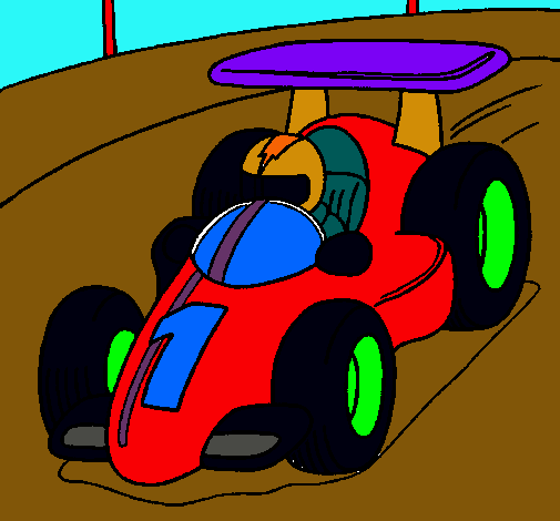Dibujo Coche de carreras pintado por Daniel2006