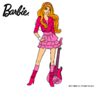 Dibujo Barbie rockera pintado por andreaaaaaaaaa