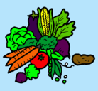 Dibujo verduras pintado por makita