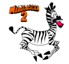 Dibujo Madagascar 2 Marty pintado por dregonflay