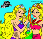 Dibujo Barbie se despiede de la reina sirena pintado por llllllllllll