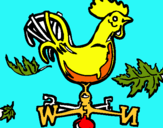 Dibujo Veletas y gallo pintado por yaheeel