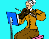 Dibujo Dama violinista pintado por clarai