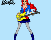 Dibujo Barbie guitarrista pintado por zumi