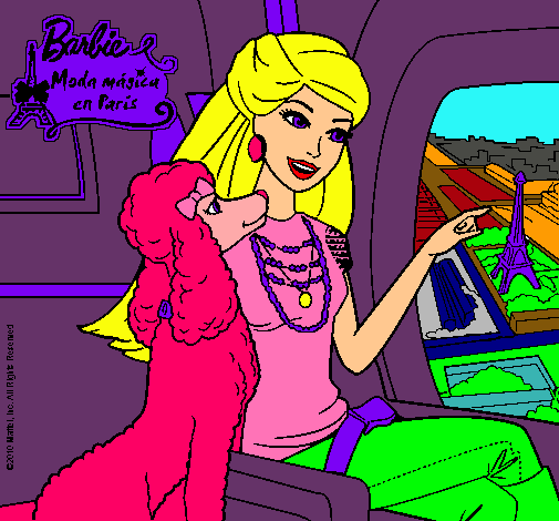 Dibujo Barbie llega a París pintado por fabilindaaaaaa