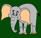 Dibujo Elefante feliz pintado por jeferson28