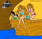 Dibujo Barbie y sus amigas sentadas pintado por antonia542