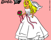 Dibujo Barbie vestida de novia pintado por AliciaBell