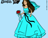 Dibujo Barbie vestida de novia pintado por lexmary64