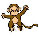Dibujo Mono pintado por ariacnna