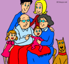 Dibujo Familia pintado por xaxa