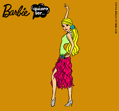 Dibujo Barbie flamenca pintado por Ratona15