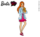 Dibujo Barbie con un gatito pintado por andreaaaaaaaaa