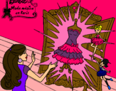 Dibujo El vestido mágico de Barbie pintado por deli12