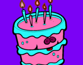 Dibujo Pastel de cumpleaños 2 pintado por patrikiss