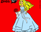 Dibujo Barbie vestida de novia pintado por amandithax