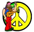Dibujo Músico hippy pintado por maruuud