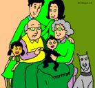 Dibujo Familia pintado por meduele