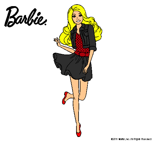 Dibujo Barbie informal pintado por dani