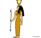 Dibujo Hathor pintado por mari44