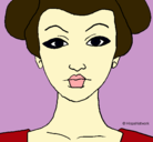 Dibujo Cara de geisha pintado por valeria_