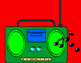 Dibujo Radio cassette 2 pintado por jho4