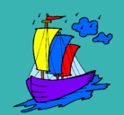 Dibujo Barco velero pintado por johangel