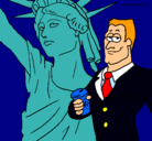 Dibujo Estados Unidos de América pintado por laraa