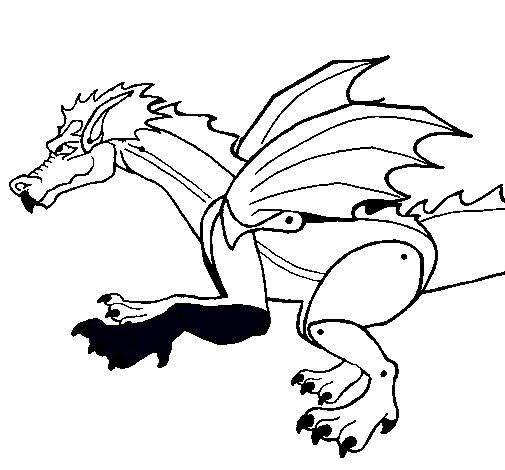 Dibujo Dragón feroz pintado por clawdeen12