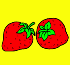 Dibujo fresas pintado por   vcnfgvgnfg