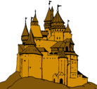Dibujo Castillo medieval pintado por micro