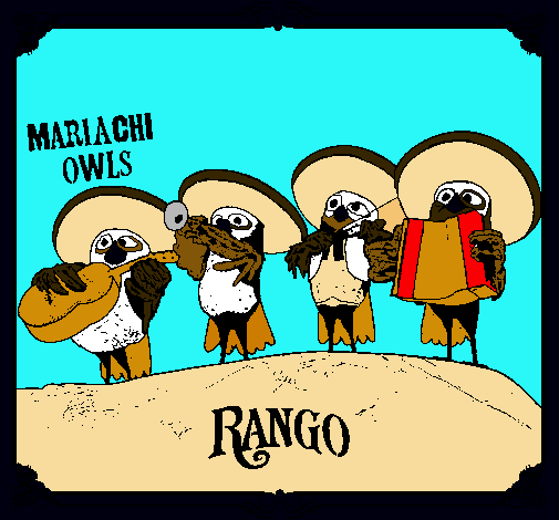 Dibujo Mariachi Owls pintado por malennna